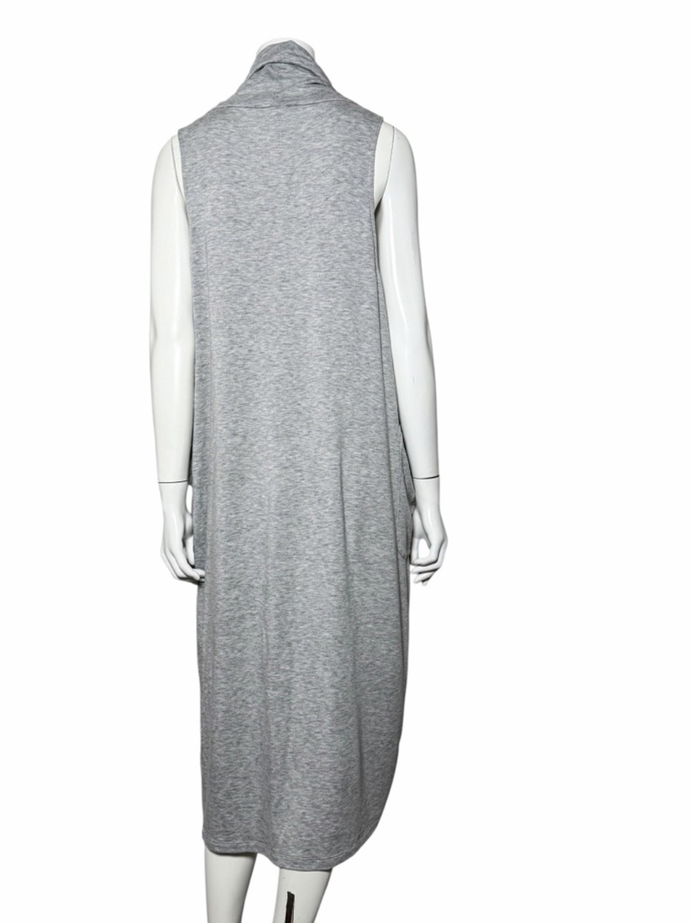 Eileen Fisher Tencel Lyocell Knit Jumper Dress Cowl Neck Sleeveless Lagenlook - Picture 4 of 7